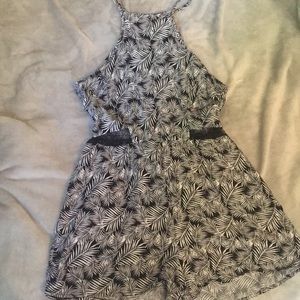 Charlotte Russe Palm Leaf Print Romper